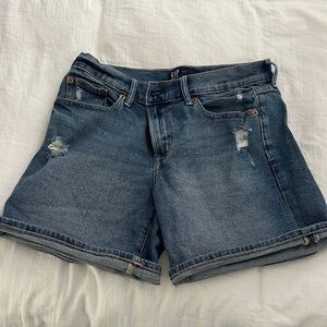 GAP Women's Distressed Blue Jean Shorts